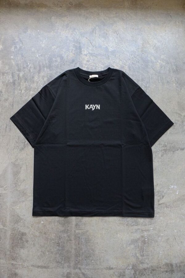 Black T-shirt with a small white Kain logo on the chest - Image 2